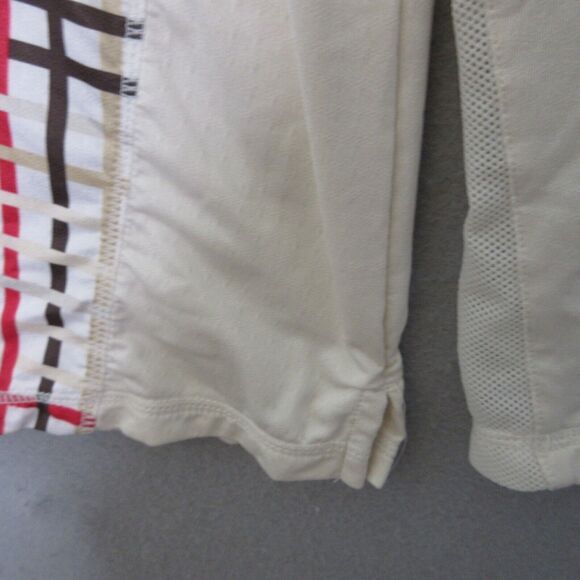 San Soleil Top Plaid Mock Neck Zip UPF 50 Mesh Golf Outdoor Hike Camp - Picture 3 of 14